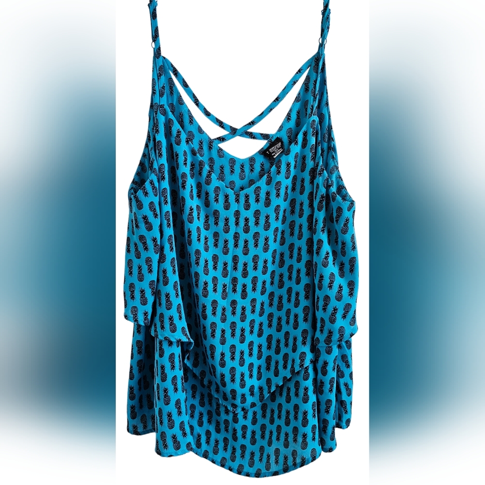 Beautiful Electric Blue Blouse size 3X